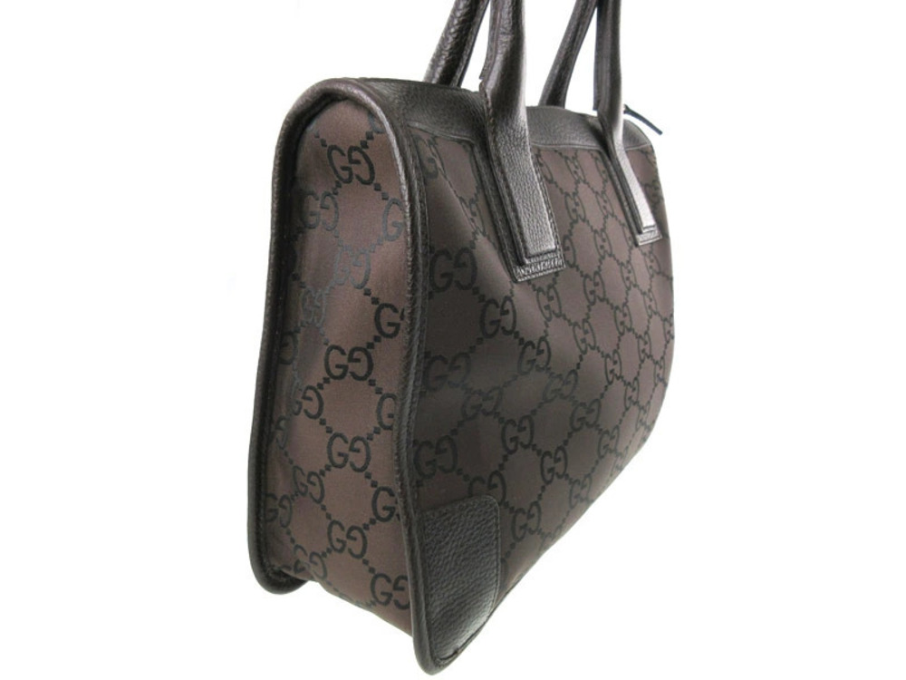 Gucci Leather Bag Tote Brown